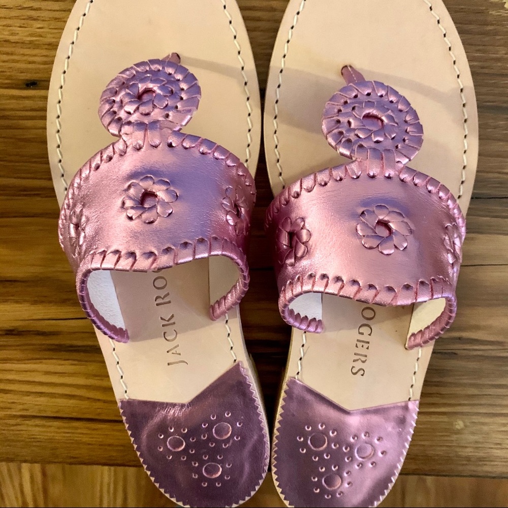 NWT Pink Metallic Jack Rogers Sandals